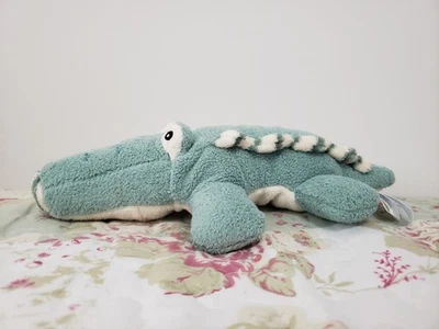 Aurora Baby Loungies Alligator Bubble Sound Green Striped Plush Stuffed Toy 10" - Image 1 of 4