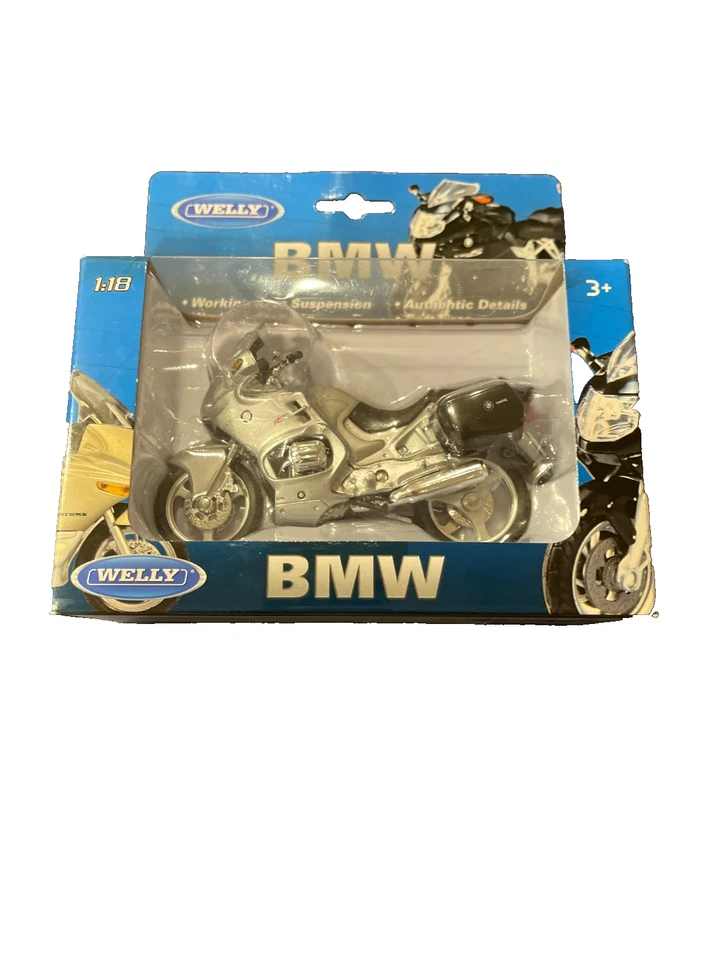 Welly BMW K1100RT Motorcycle Die Cast Model 1:18 Silver Authentic Details NIB - Image 1 of 1