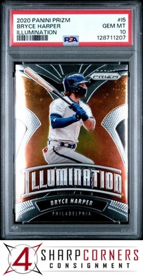 2020 PANINI PRIZM ILLUMINATION #I5 BRYCE HARPER POP 5 PSA 10 - Image 1 of 3