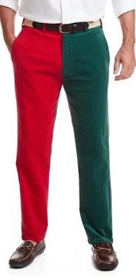 Castaway Nantucket Island Beachcomber Corduroy Pant Crimson Red & Green Mens 36 - Image 1 of 4