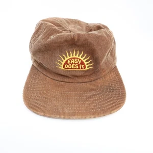 Katin Hat Cap Snap Back Brown Corduroy Easy Does It Embroidered Patch Mens - Picture 1 of 14