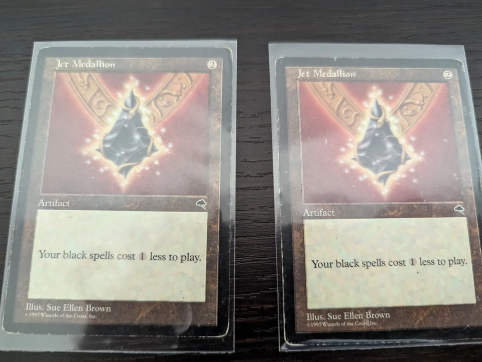 MTG Jet Medallion  x 2 - Tempest - heavily damaged, READ DESCRIP! - Image 1 of 1