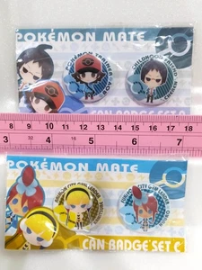 Set Of 2 set Pokemon Mate Subway Can Badge Japan Movic - Picture 1 of 5