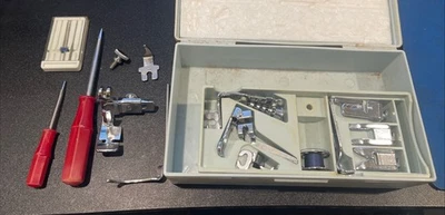 Vintage Signature Sewing Machine Assorted Attachments Presser Feet in Case - Image 1 of 4