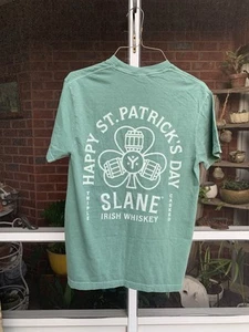 Slane Irish Whiskey Happy Saint St Patrick's Day T-shirt Comfort Colors Small - Picture 1 of 5