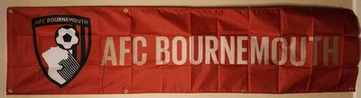 Bournemouth Soccer Futbol Huge 2x8 Foot Banner Flag With Metal Grommets - Image 1 of 2