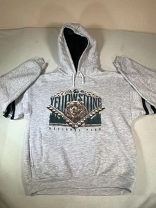 Yellowstone National Park 1998 Vintage Hoodie Grizzly Bear USA Wild West Shirt - Picture 1 of 10