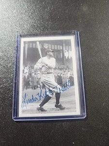 Babe Ruth Card W/ Granddaughter Autograph Linda Ruth Tostetti - Picture 1 of 2