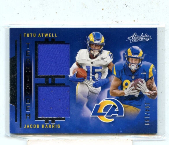 TUTU Atwell / JACOB Harris 2021 Panini Absolute Team Tandem Dual Jersey #D /199 - Image 1 of 1