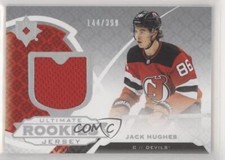 2019 Upper Deck Ultimate Collection Rookies Relic 144/399 Jack Hughes Rookie RC