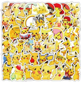 120 piezas calcomanías de vinilo impermeables Kawaii Pikachu Pokemon dibujos animados animé - Imagen 1 de 14