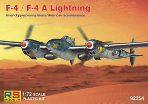 RS Models 1/72 LOCKHEED F-4 F-4A LIGHTNING American Segunda Guerra Mundial Fighter - Imagen 1 de 2