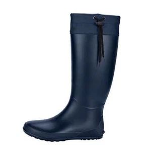 Packable Tall Rain Boots for Women Waterproof Rubber Garden Boots 8-8.5 Navy - Picture 1 of 7