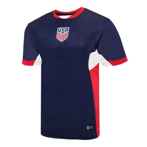 U.S. Soccer Federation USMNT Adult Game Day Soccer Poly Shirt T-Shirt Home Team - Picture 1 of 2