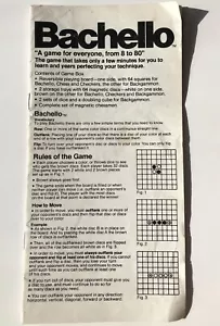 Libro de instrucciones Bachello 1970 vintage 4 juegos en 1 solamente - ENVÍO RÁPIDO GRATUITO - Imagen 1 de 2