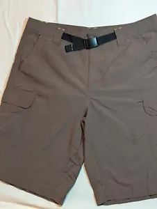 Eddie Bauer Hombres Pantalones Cortos de Carga Marrón Caqui Senderismo Peces Bolsillos Cinturón - Imagen 1 de 9