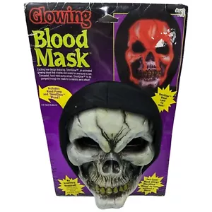 Bleeding Dripping Blood Skull Mask Heart Pump Fun World 90’s Glowing - Picture 1 of 10