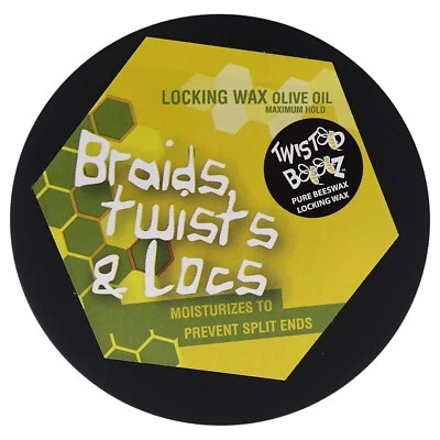 ECOCO VERDREHTE BIENEN WACHSVERRIEGELUNG WACHS OLIVENÖLZÖPFE, TWISTS & LOCS 6,5 OZ/185G