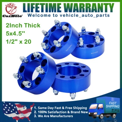 Paquete de 4 adaptadores espaciadores de rueda de 2" 5x4,5 para Jeep Liberty Cherokee Wrangler 5 orejetas Foto 1 de 4