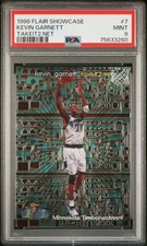 1998-99 Flair Showcase TAKEIT2.Net Kevin Garnett #7 PSA 9 Mint