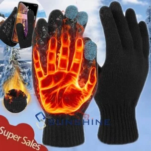 Guantes De Punto Termicos Frio Invierno Pantalla Tactil Para Mujere Hombres  - Bild 1 von 14