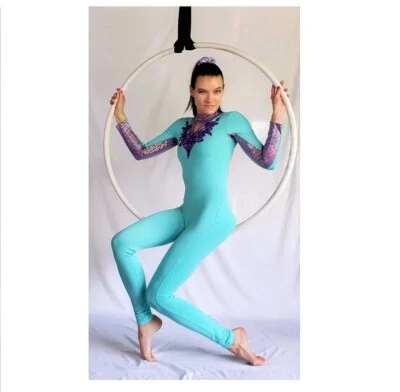 Dance Aerialist Leotard Adult Small AS Catsuit Unitard Acro Contortion Costume - Imagem 1 de 4