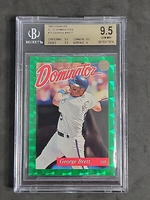 George Brett 1993 DONRUSS ELITE DOMINATOR BGS 9.5 Gem Mint  749/5000 Low Number  - Image 1 of 4