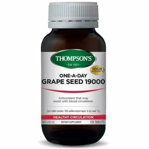 THOMPSON'S Grape Seed 19000 120 Tablets - OzHealthExperts - Imagen 1 de 1