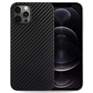 Coque Silicone Fibre Carbone + Verre Trempé pour iPhone 13 Pro Max 12 11 XR SE 8 - Photo 1/9