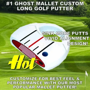 LEFT-HAND MALLET LONG BELLY BROOMSTICK TAYLOR FIT CUSTOM MADE PGA PUTTER 38-48" - Picture 1 of 8