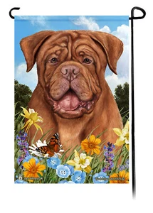 Bandera Jardín Flores Verano - Dogo de Burdeos - Imagen 1 de 1
