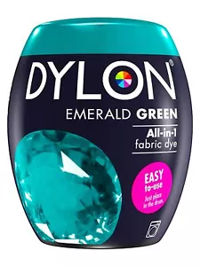 Peinture textile DYLON vert émeraude couleur & fixateur pour 600 g tissu tiss colorant - Photo 1 sur 1