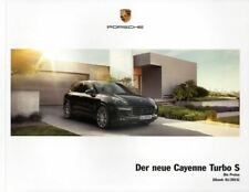 Porsche Cayenne Turbo S 2015 Preisliste Prospekt price list brochure DEUTSCH