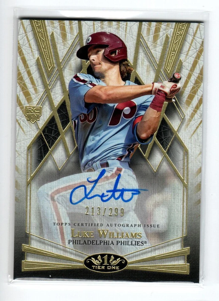 2022 Topps Tier One Break Out AUTO #BOALW Luke Williams /299 - Image 1 of 1