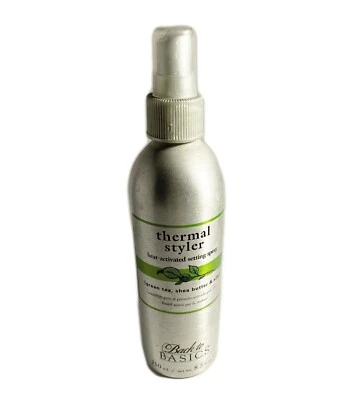 BACK TO BASICS THERMAL STYLER HEAT ACTIVATED SETTING SPRAY RARE SILK GREEN TEA+ - Image 1 of 2