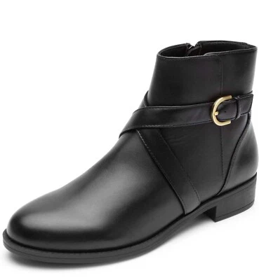 Rockport Mujer Carly Botín Negro Botines Zapatos 10 Medianos NUEVO Foto 1 de 4