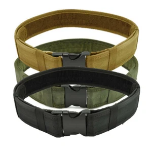 Men Tactical Belt Rigger Hiking Belt 2" Nylon Web Work Belt Quick Release Buckle - Picture 1 of 16