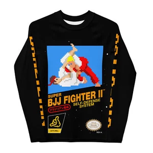 Street Fighter 2 Brazilian Jiu-Jitsu 8-bit BJJ Rash Guard No Gi Youth Kid Child - Picture 1 of 12