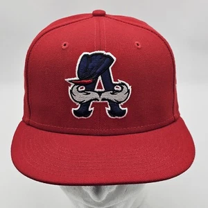 Auburn Doubledays MILB New Era "Alternate" 59FIFTY Fitted Hat - Red - Picture 1 of 7
