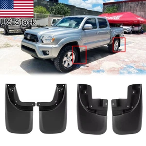 4x Front Rear Mud Flaps Splash Guard For Toyota Tacoma 2005-2015 W/Fender Flares - Picture 1 of 15