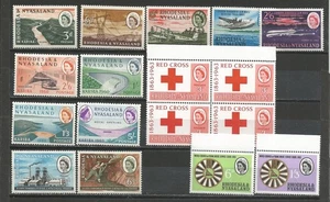 1960-3  RHODESIA  AND  NYSALAND  SC. 172-182 + 188  (x 4)  + 189/90   MNH** - Picture 1 of 2