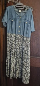 Vestido Campesino Danielle Casey 22W, Corbata En La Espalda Sin Bolsillos Muy Cómodo - Imagen 1 de 3