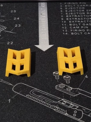 3D Printed Reproduction Transformers G1 Omega Supreme Double Back Clip Set Of x2 - Image 1 of 4