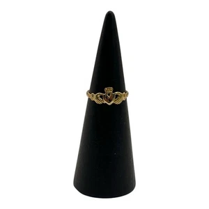 9ct 9K Yellow Gold Irish Claddagh Signet Ring Size N1/2. Brand New - Picture 1 of 8