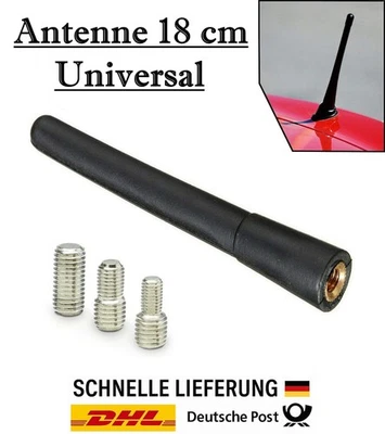 Universal 18cm Rod Roof Car Antenna AM FM GPS - 3 Adapter M4 M5 M6 for Daihatsu - Image 1 of 4