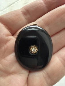 Antiguo medallón colgante de ónix 14k 585 Noruega noruego vintage patrimonio 2353 - Imagen 1 de 7