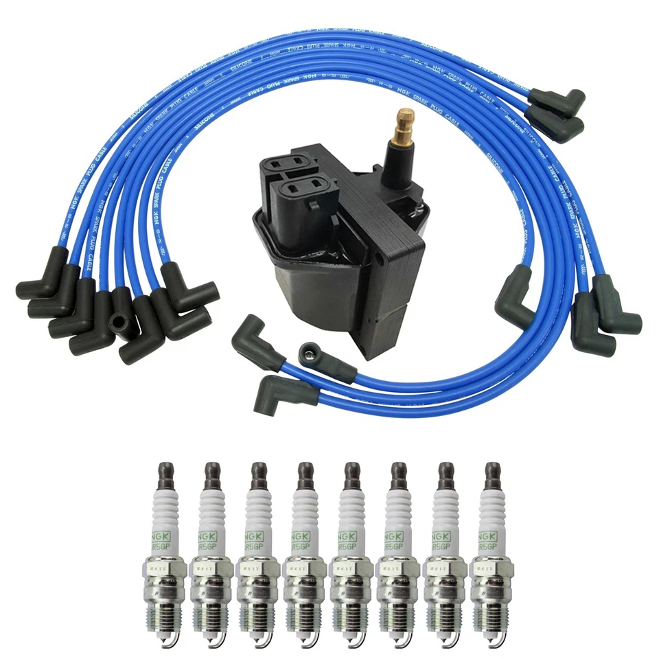 Kit de juego de bujías y cables Hitachi Bobina de encendido NGK 8 G-Power para C2500 P30 V8 Foto 1 de 1