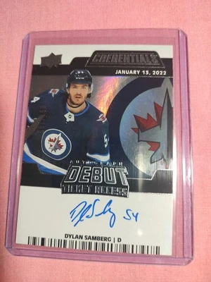 22-23 UD Credentials -Debut Ticket Access Dylan Samberg DTAA- DS  /160 (RC) - Image 1 of 2