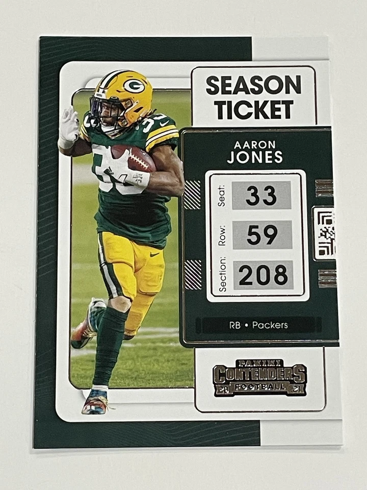 2021 Panini Contenders Football #36 - Aaron Jones - Green Bay Packers - Image 1 of 2