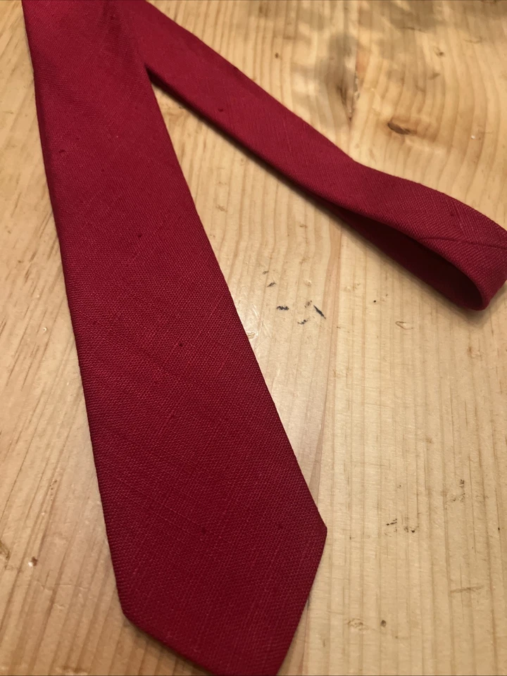 Винтажный импортный ирландский льняной галстук Rooster красный 59 дюймов - Изображение 1 из 4